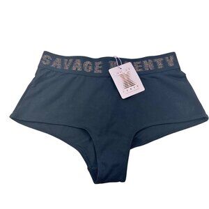 Savage X Fenty Women's Size Small Panty Brief High Waist Black New With Tags